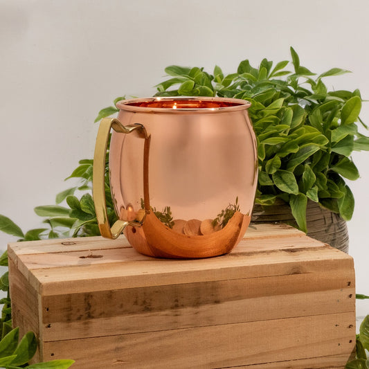 Caneca de Cobre Puro com Pega de Latão 450 ml (Esgotado de momento)