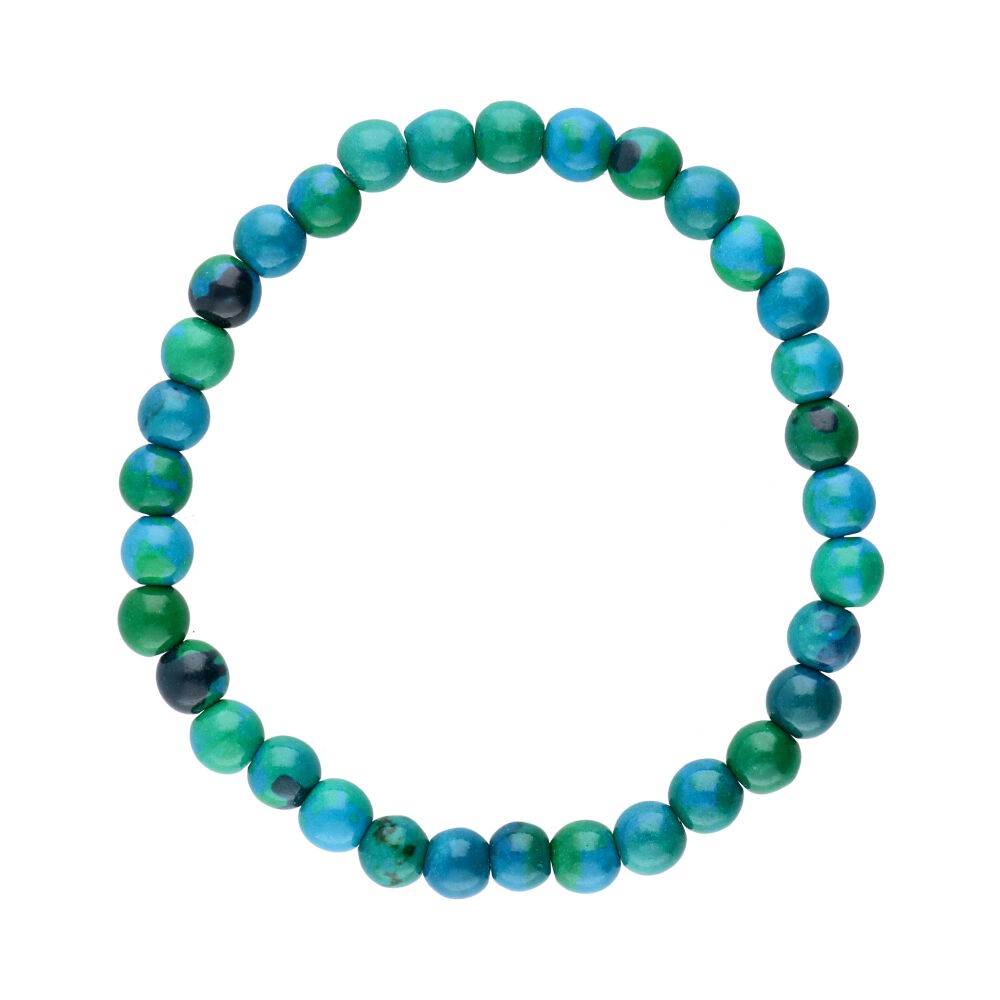 Pulseira de Crisocola Natural - A Pedra da Sabedoria e Expressão
