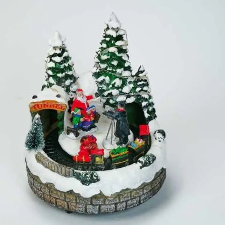 A - Caixa de música Pai Natal e comboio