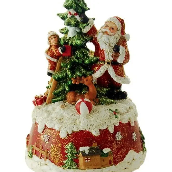 A- Caixa de música Decorar com o Pai Natal