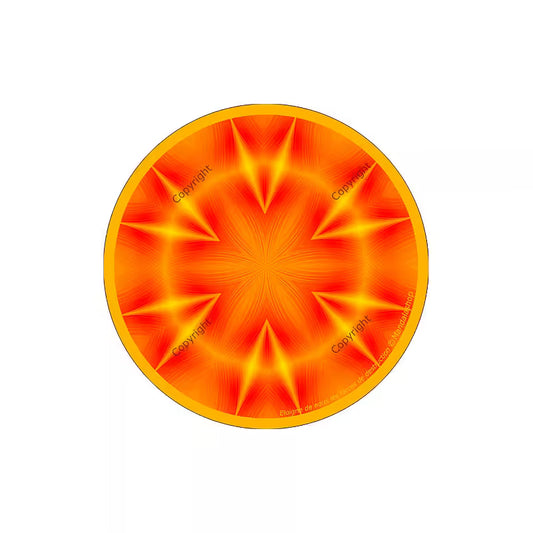 Disco harmonizador e mandala esotérico contra forças de destruição e energias negativas.