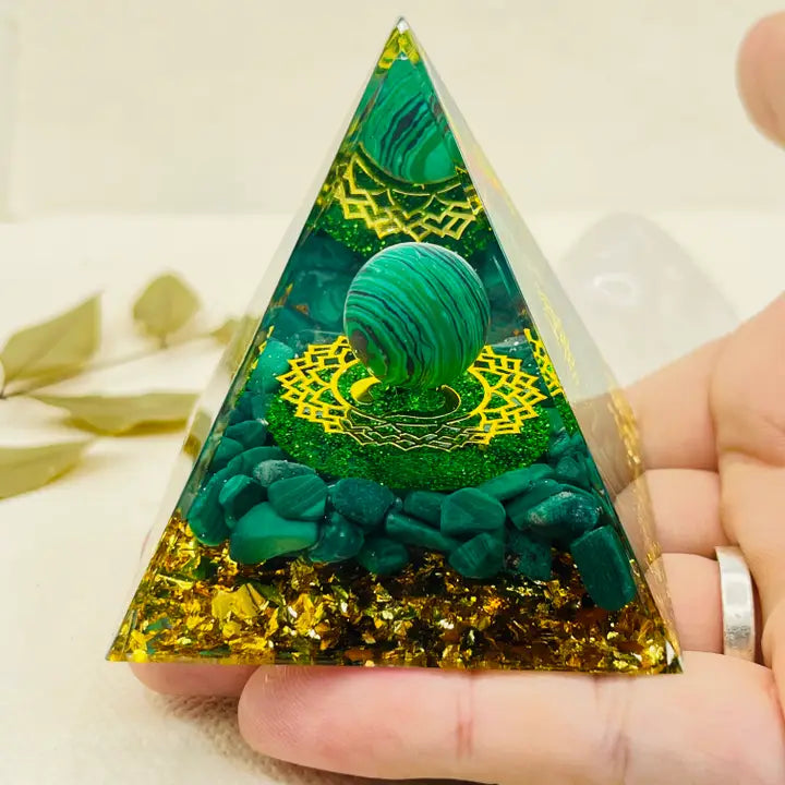 Piramide Orgone Malaquita