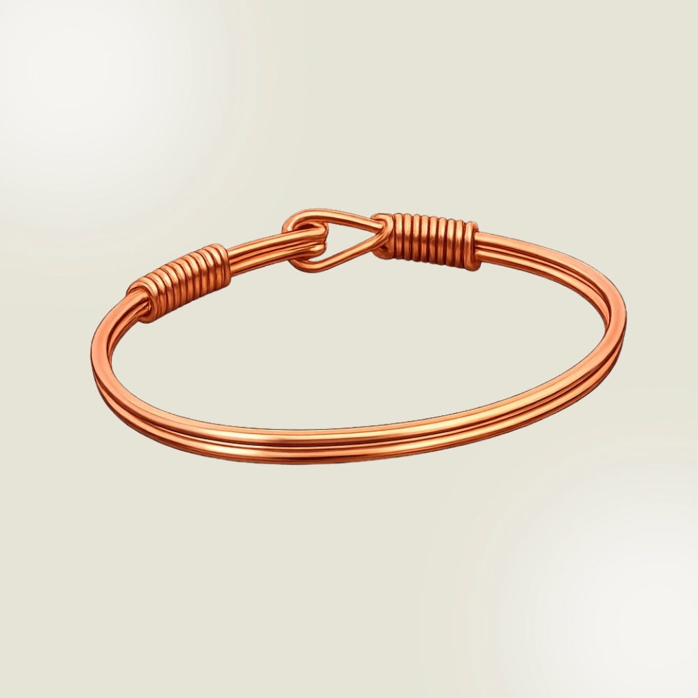 Pulseira Masculina de Cobre com Fecho Gancho