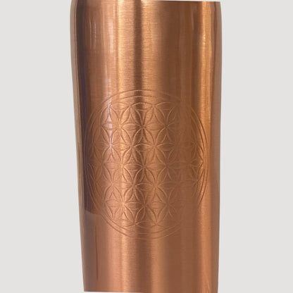 Garrafa de Água em Cobre Puro Flor da Vida (950ml)