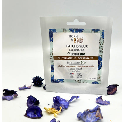 Patches de olhos com centaurea bio para reduzir olheiras e cansaco