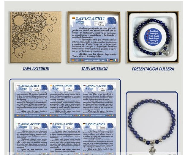 Pulseira Lapis Lazuli  - 6mm