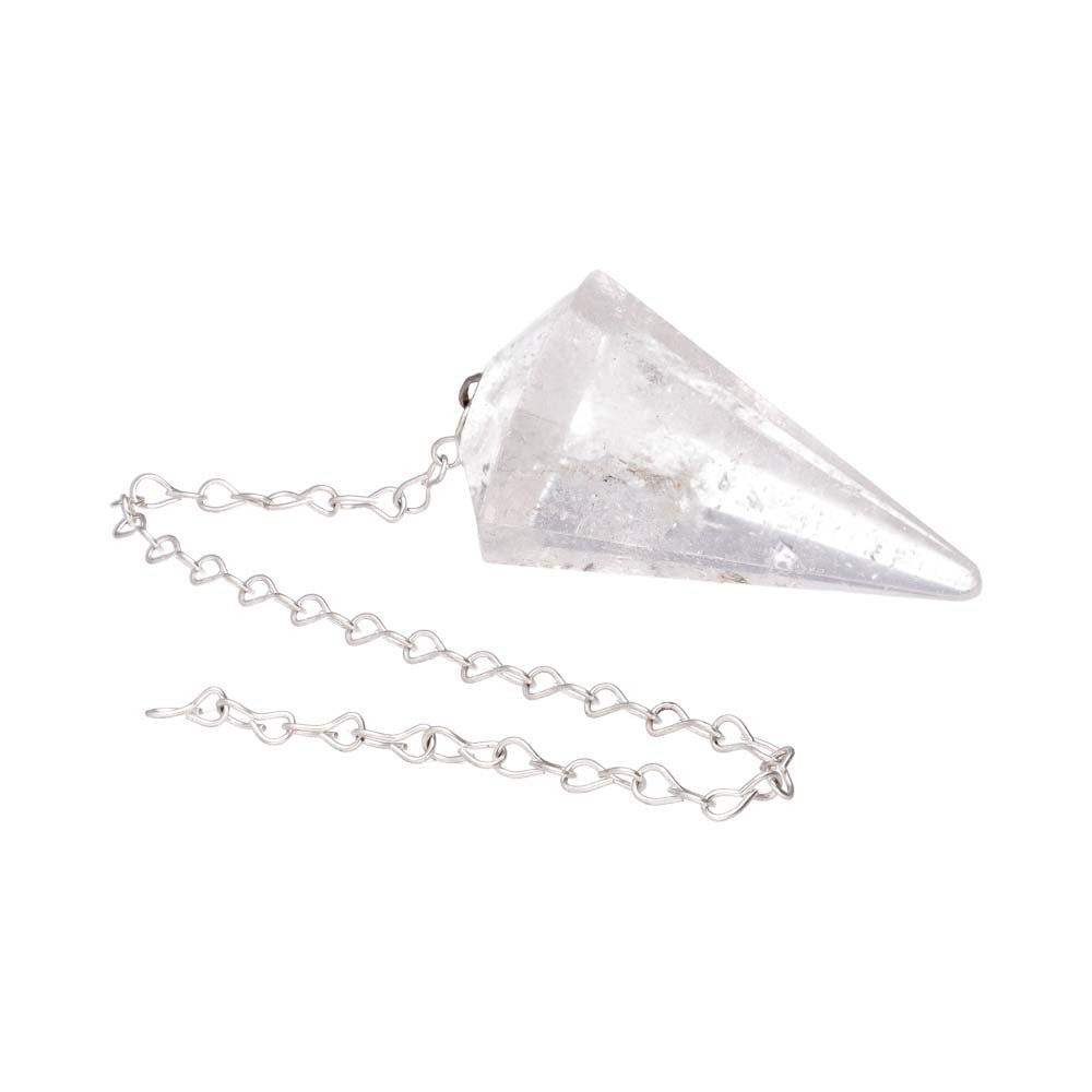 Pendulo Cristal - Quartzo Branco facetado (indisponivel de momento)