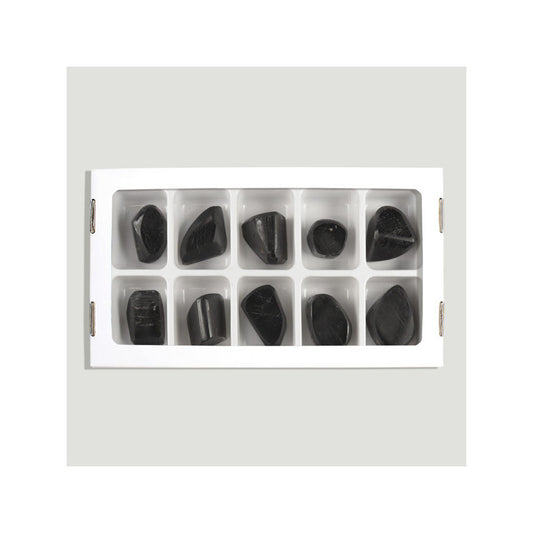 Pedra rolada de Turmalina Negra natural com brilho vítreo – Cristal de proteção espiritual
