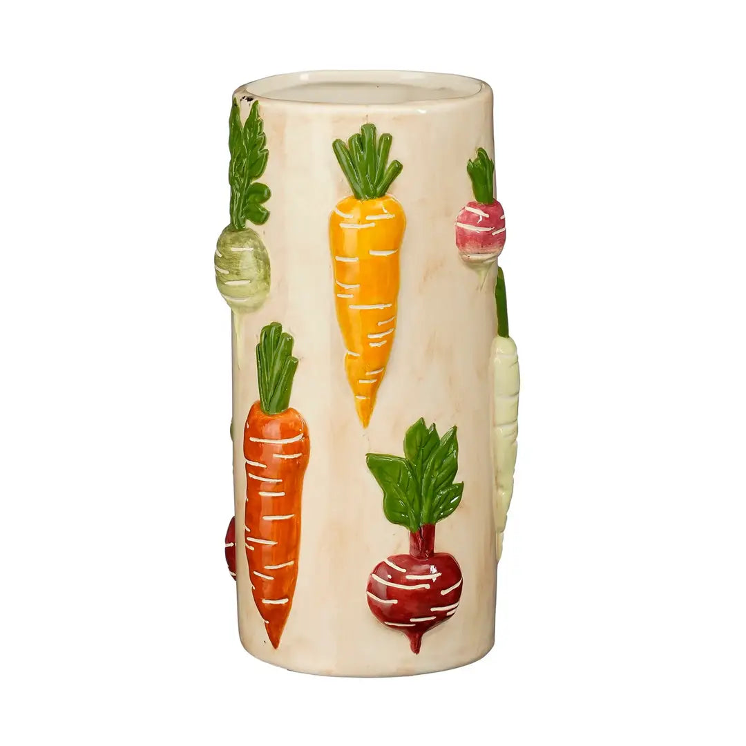 Vaso Decorativo Cenoura  - em Barro | Vaso Vegetal Original para Flores Secas e Decoração (22cm)