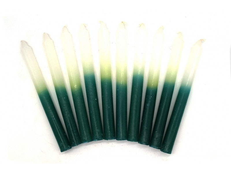 Vela Palito  Branca/Verde
