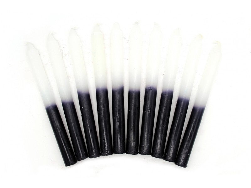 Vela Palito Branca/Preta