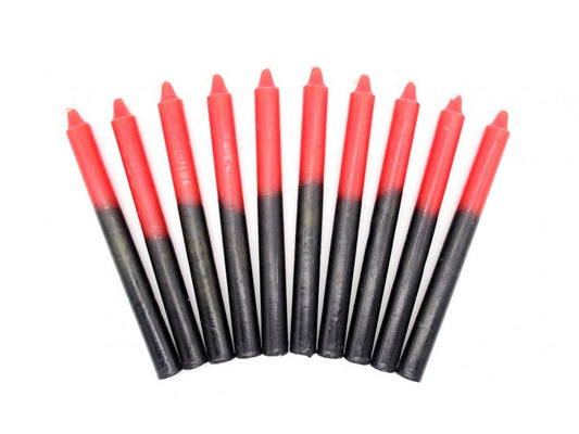 Vela Palito Vermelha/Preta